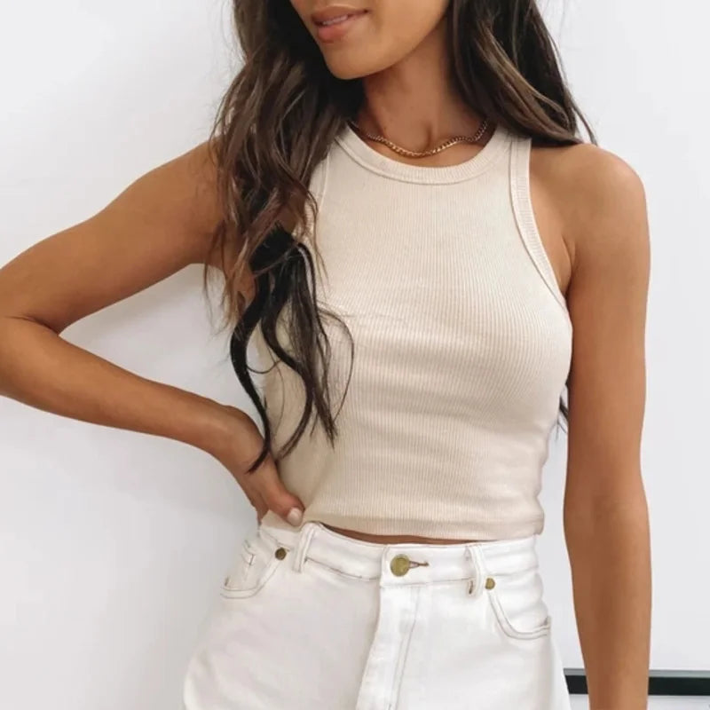 Lighting Modern Knit Crop Cami Sweet Bow Back